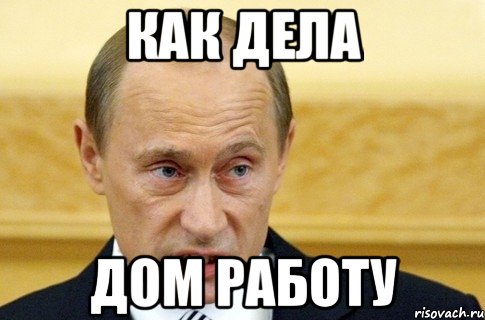 как дела дом работу, Мем путин