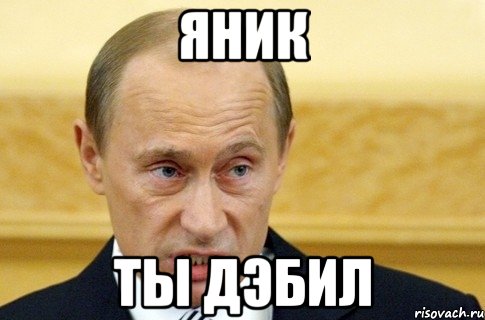 Яник ты дэбил, Мем путин