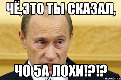 Чё,это ты сказал, чо 5а лохи!?!?, Мем путин