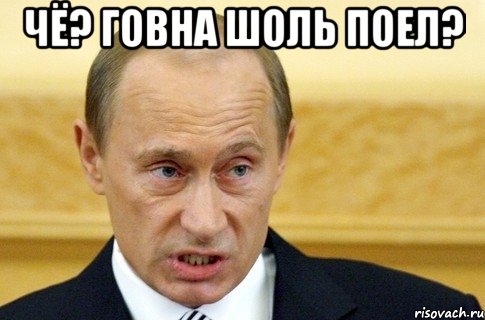 чё? говна шоль поел? , Мем путин