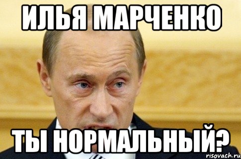 Илья Марченко Ты нормальный?, Мем путин