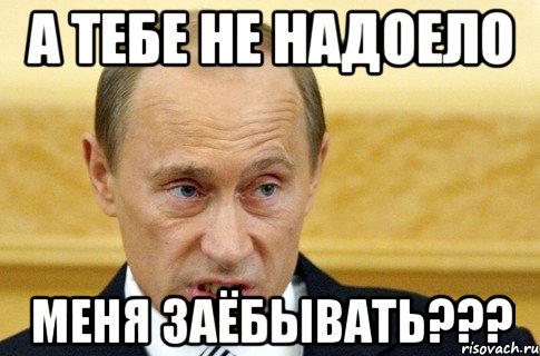 а тебе не надоело меня заёбывать???, Мем путин