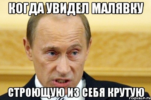 Когда увидел малявку строющую из себя крутую, Мем путин