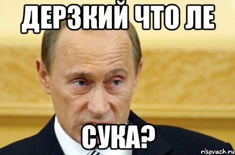 Дерзкий что ле сука?, Мем путин