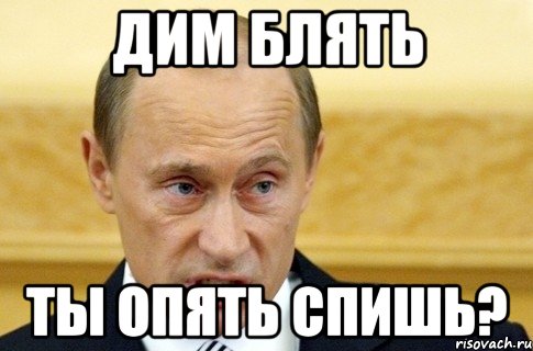 Дим блять ты опять спишь?, Мем путин