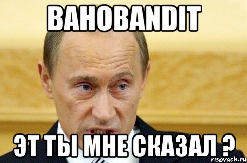 ВаноBandit эт ты мне сказал ?, Мем путин