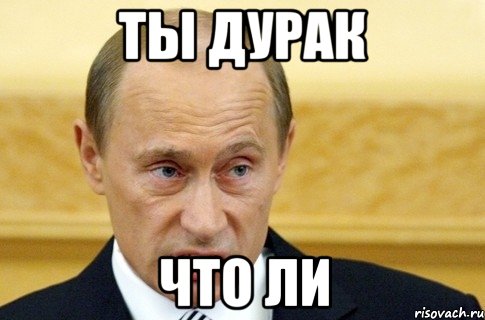 Ты дурак что ли, Мем путин