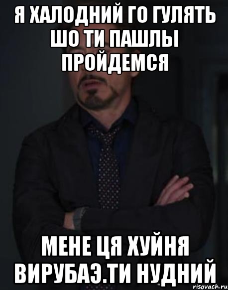 я халодний го гулять шо ти пашлы пройдемся мене ця хуйня вирубаэ.ти нудний, Мем твое выражение лица