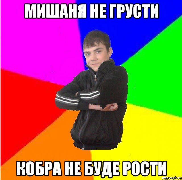 Мишаня не грусти Кобра не буде рости