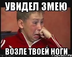 увидел змею возле твоей ноги