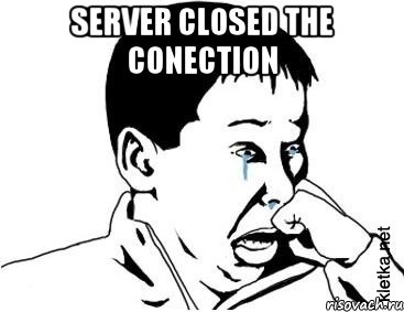 Server closed the conection , Мем сашок