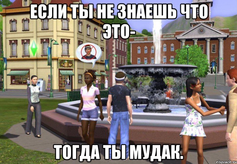 Если ты не знаешь что это- Тогда ты мудак., Мем Sims 3