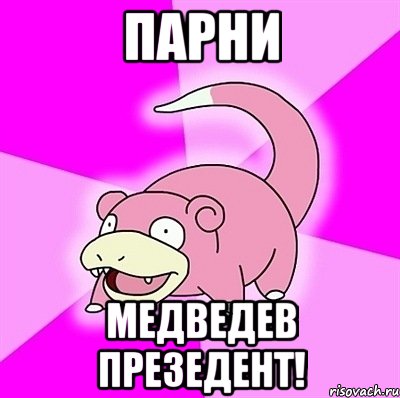 ПАРНИ МЕДВЕДЕВ ПРЕЗЕДЕНТ!, Мем слоупок