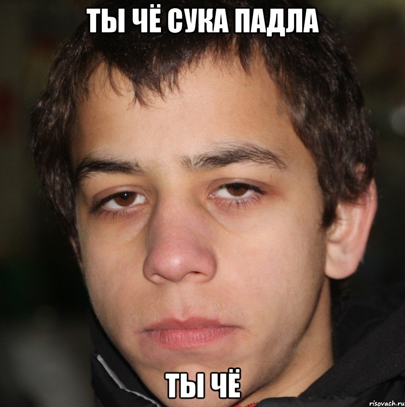 ты чё сука падла ты чё