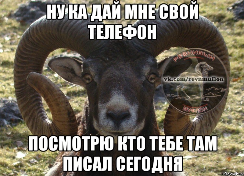 Ну ка дай мне свой телефон посмотрю кто тебе там писал сегодня