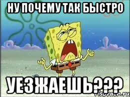 ну почему так быстро уезжаешь???, Мем Спанч Боб плачет