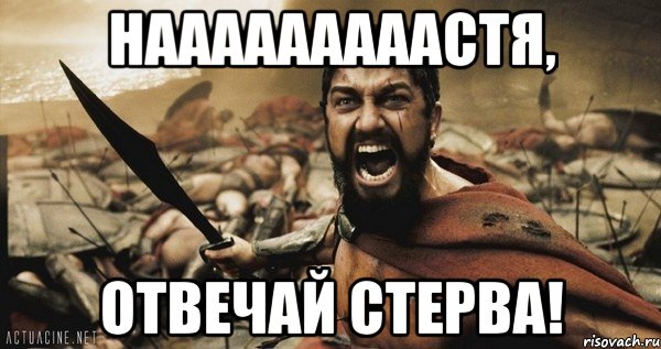 Нааааааааастя, отвечай стерва!, Мем Это Спарта