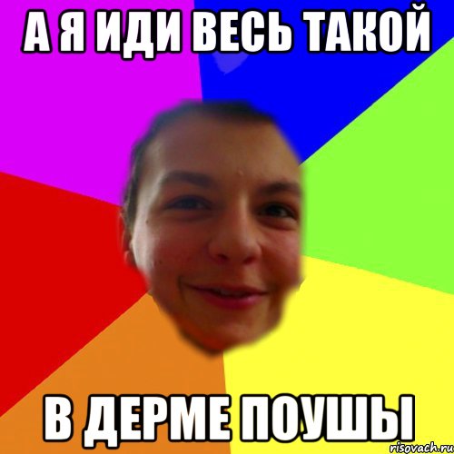 а я иди весь такой в дерме поушы