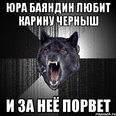 Юра Баяндин любит Карину Черныш И за неё порвет, Мем Сумасшедший волк