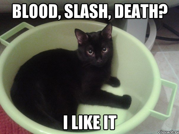 BLOOD, SLASH, DEATH? I LIKE IT