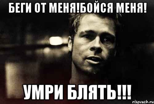 Беги от меня!бойся меня! Умри блять!!!, Мем Тайлер