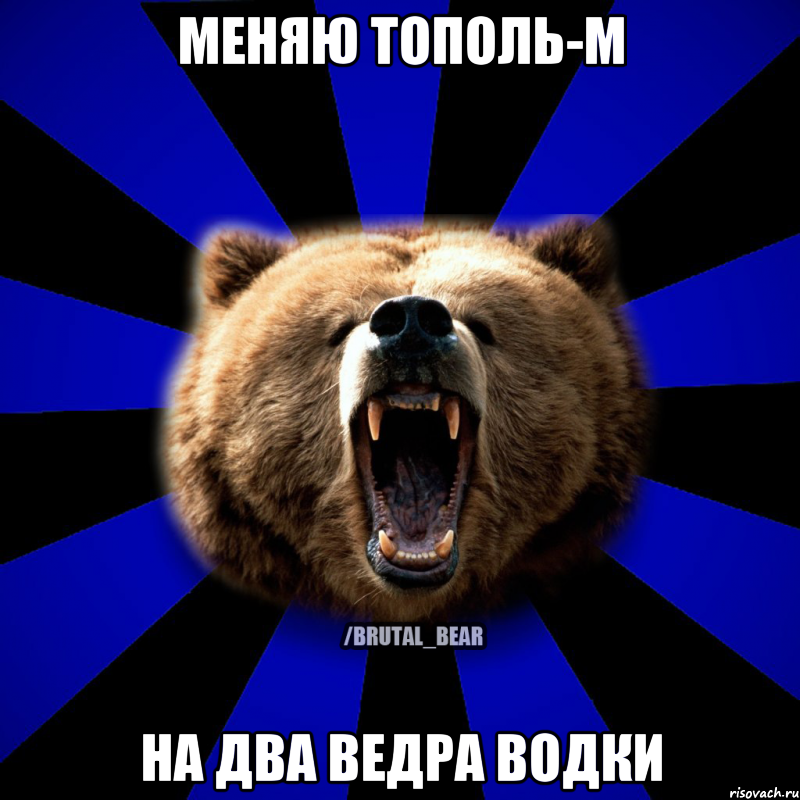 МЕНЯЮ ТОПОЛЬ-М НА ДВА ВЕДРА ВОДКИ