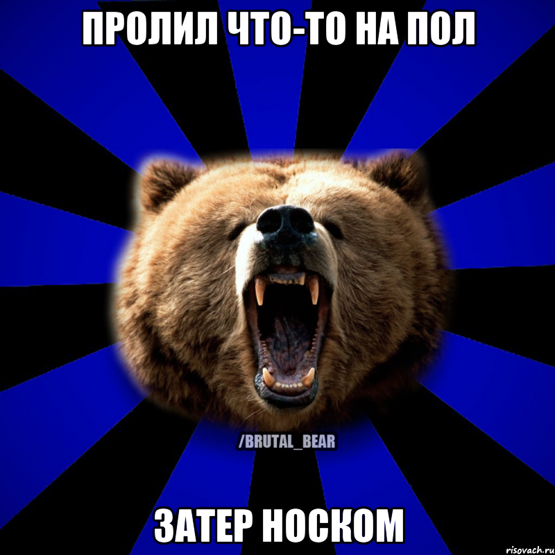 ПРОЛИЛ ЧТО-ТО НА ПОЛ ЗАТЕР НОСКОМ