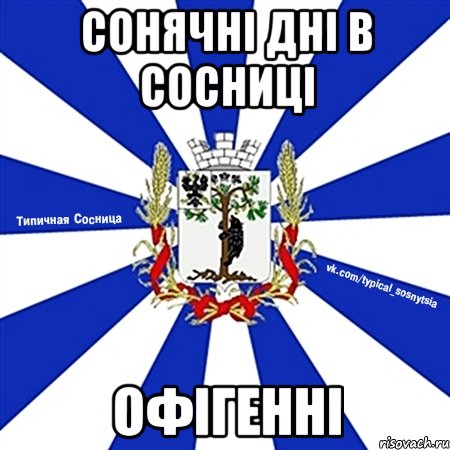 сонячні дні в сосниці офігенні