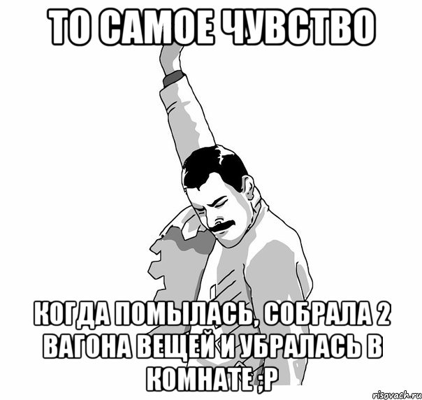 То самое чувство Когда помылась, собрала 2 вагона вещей и убралась в комнате ;p