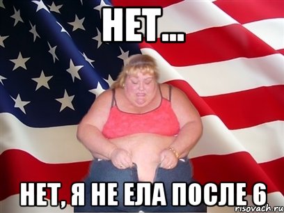 нет... нет, я не ела после 6, Мем Толстая американка