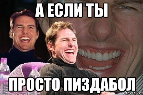 А ЕСЛИ ТЫ ПРОСТО ПИЗДАБОЛ, Мем том круз
