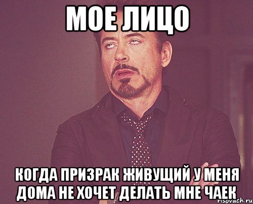 МОЕ ЛИЦО КОГДА ПРИЗРАК ЖИВУЩИЙ У МЕНЯ ДОМА НЕ ХОЧЕТ ДЕЛАТЬ МНЕ ЧАЕК, Мем твое выражение лица