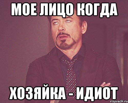 мое лицо когда хозяйка - идиот, Мем твое выражение лица