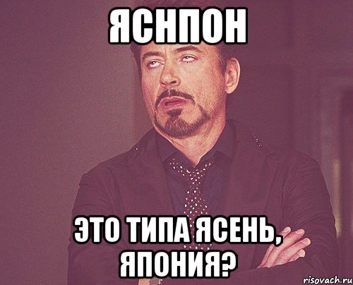 яснпон Это типа ясень, япония?, Мем твое выражение лица