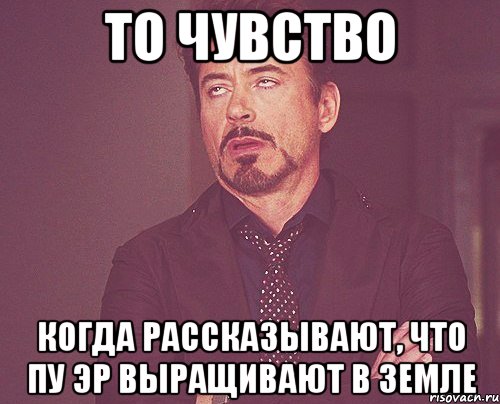 То чувство Когда рассказывают, что пу эр выращивают в земле, Мем твое выражение лица