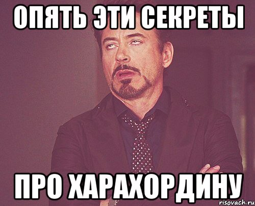 Опять эти секреты про Харахордину, Мем твое выражение лица