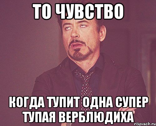 то чувство когда тупит одна супер тупая верблюдиха, Мем твое выражение лица