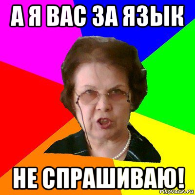 А Я ВАС ЗА ЯЗЫК НЕ СПРАШИВАЮ!, Мем Типичная училка