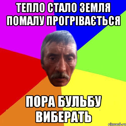 Тепло стало земля помалу прогрівається пора бульбу виберать