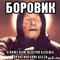 Боровик я вижу всю неделю будешь Практические вести, Мем Ванга (цвет)
