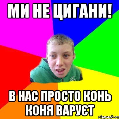ми не цигани! в нас просто конь коня варуєт