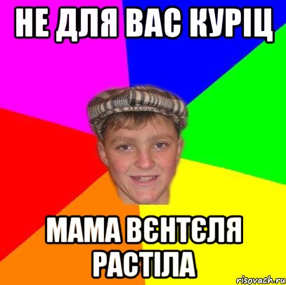 НЕ ДЛЯ ВАС КУРІЦ МАМА ВЄНТЄЛЯ РАСТІЛА, Мем Вентель