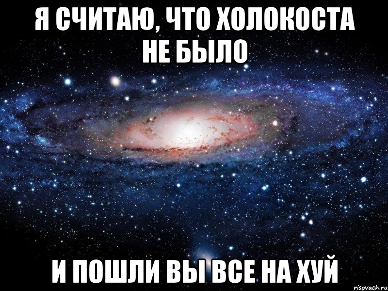 Я считаю, что Холокоста не было и пошли вы все на хуй, Мем Вселенная