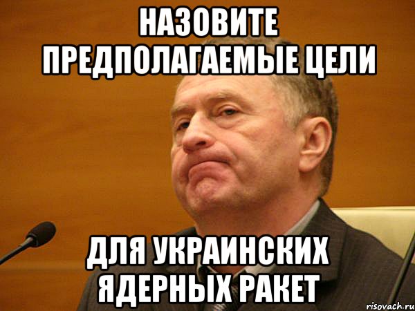 назовите предполагаемые цели для украинских ядерных ракет