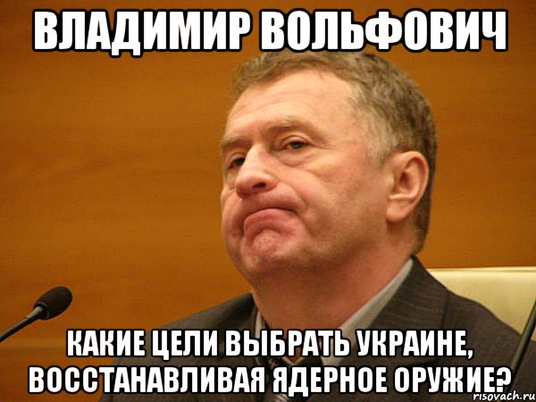 владимир вольфович какие цели выбрать украине, восстанавливая ядерное оружие?