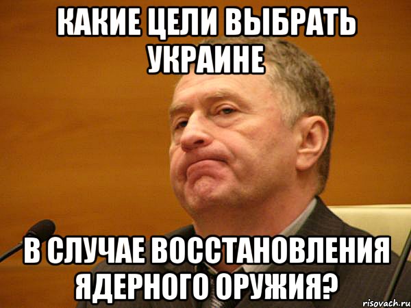 какие цели выбрать украине в случае восстановления ядерного оружия?