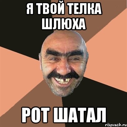 Я ТВОЙ ТЕЛКА ШЛЮХА РОТ ШАТАЛ, Мем Я твой дом труба шатал