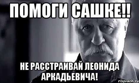 Помоги Сашке!! Не расстраивай Леонида аркадьевича!, Мем Не огорчай Леонида Аркадьевича