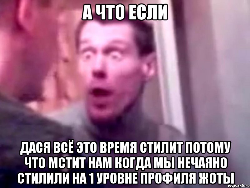 а что если Дася всё это время стилит потому что мстит нам когда мы нечаяно стилили на 1 уровне профиля жоты, Мем Запили