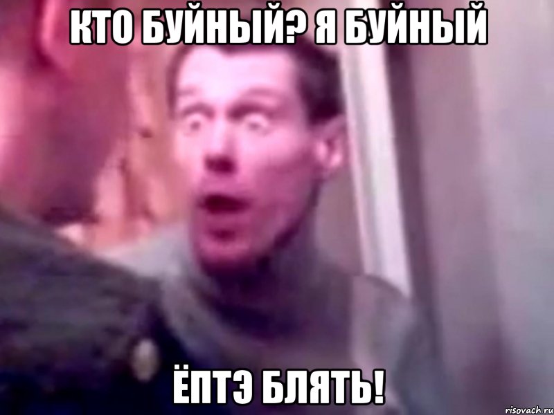 Кто буйный? Я буйный ёптэ блять!